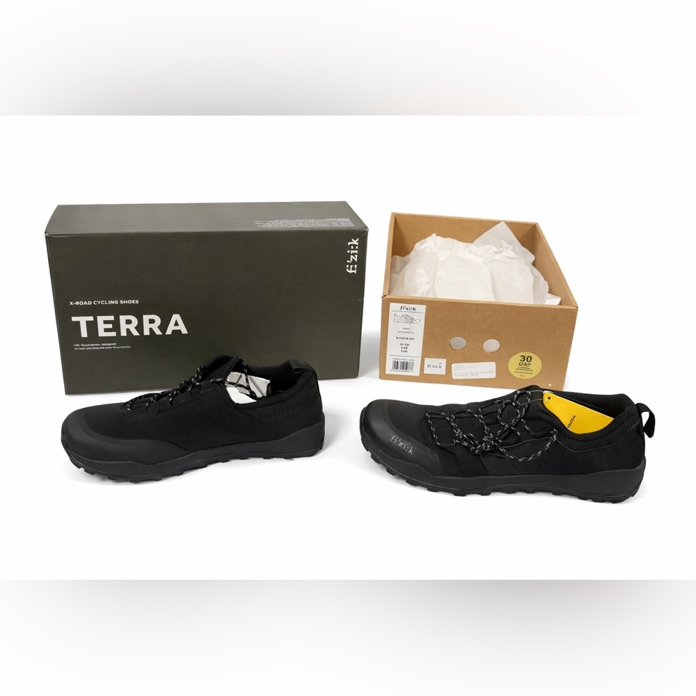 NEW Fizik Terra Ergolace X2 Cycling Shoes Black EU‎ MTB Gravel Vibram US W 7/M 5